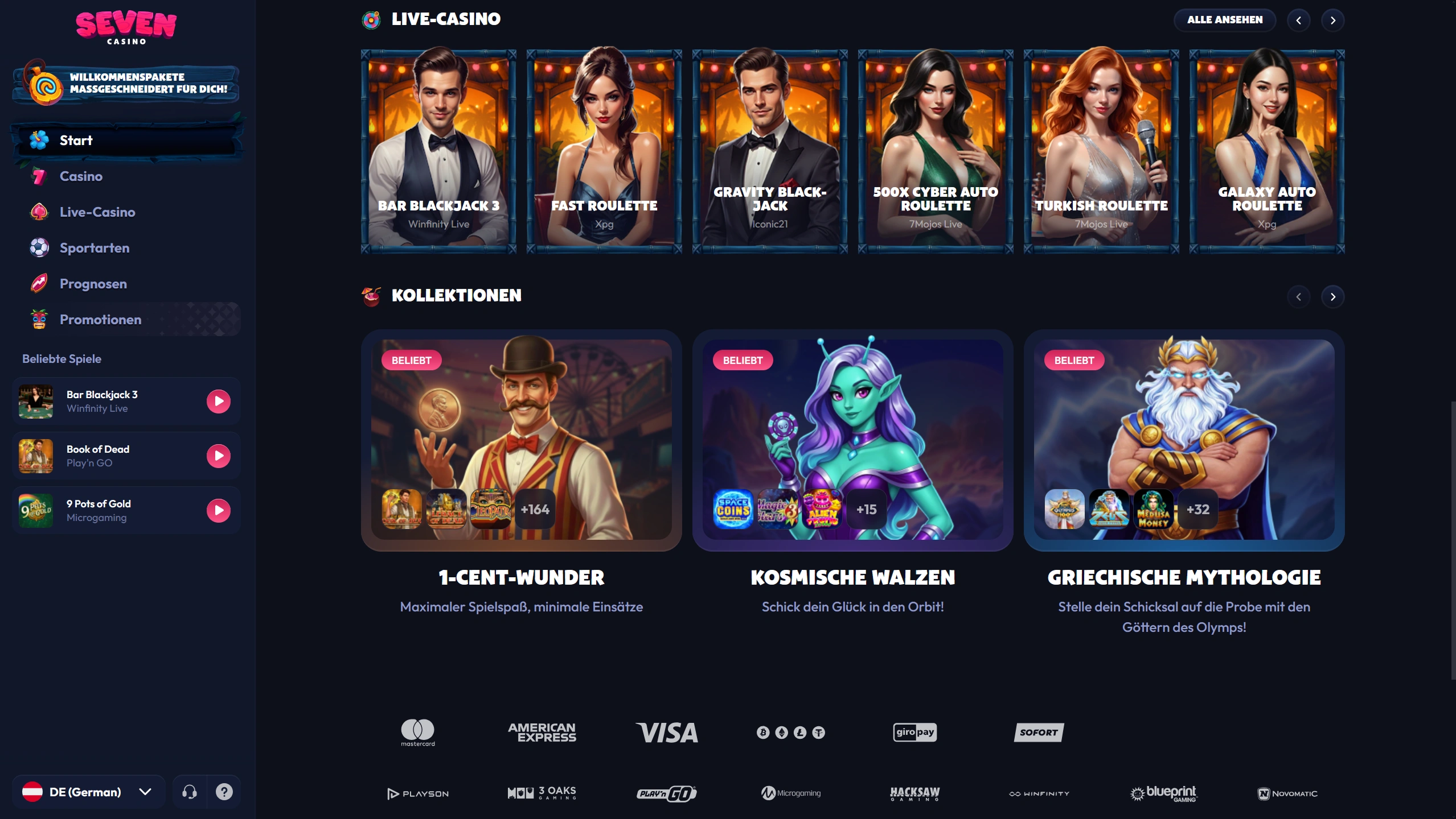 Zahlungslimits im Überblick bei Seven Casino